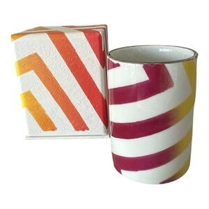 Christian Lacroix Porcelain Pen Pencil Holder Multicolored Sunset Paris France